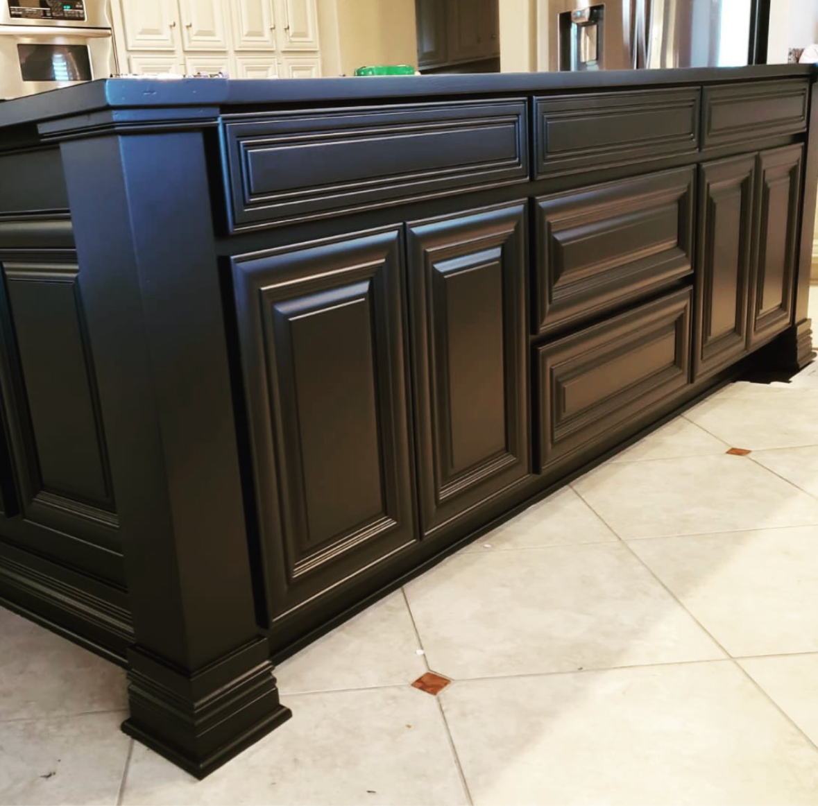 Refinished kitchen cabinets